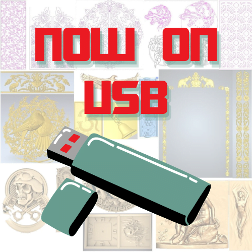 5200 2D & 3D Designs on USB For Laser & CNC